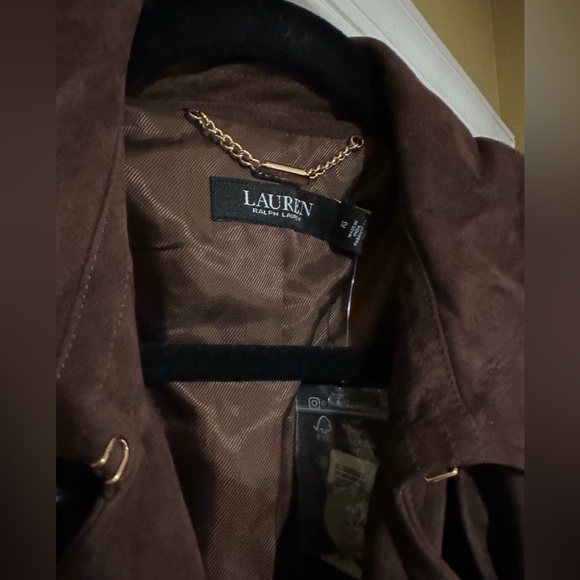 Ralph Lauren Goat Suede Trench - NWT Brown Suede Jacket - Picture 5 of 16